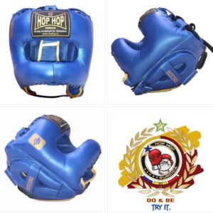 casco boxeo azul